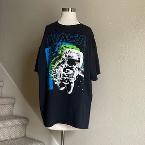 Faded Black Sz XXL Japanese graphic NASA T-Shirt